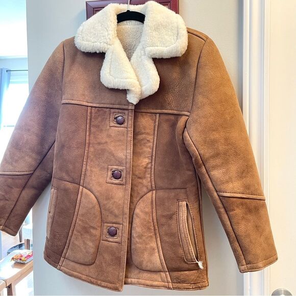 NWOT Genuine Mexican Handmade Suede Sherpa Shearling Coat - Picture 4 of 16